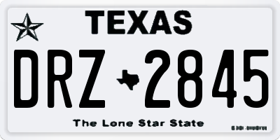 TX license plate DRZ2845