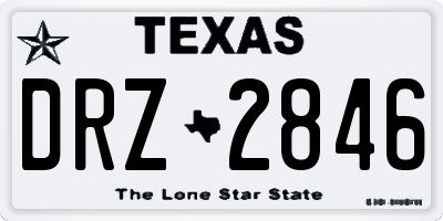 TX license plate DRZ2846