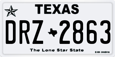 TX license plate DRZ2863