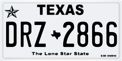 TX license plate DRZ2866