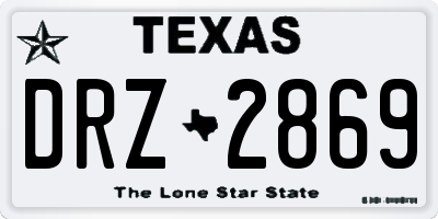 TX license plate DRZ2869