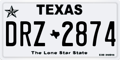 TX license plate DRZ2874