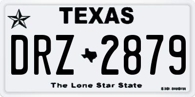 TX license plate DRZ2879