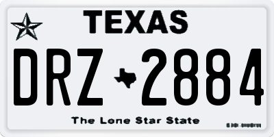 TX license plate DRZ2884