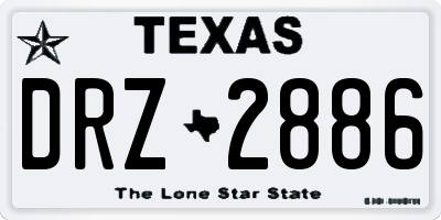 TX license plate DRZ2886
