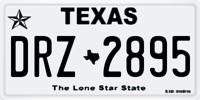 TX license plate DRZ2895