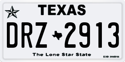 TX license plate DRZ2913