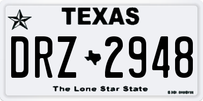 TX license plate DRZ2948