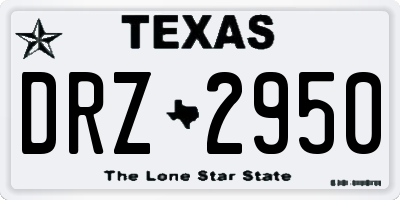 TX license plate DRZ2950