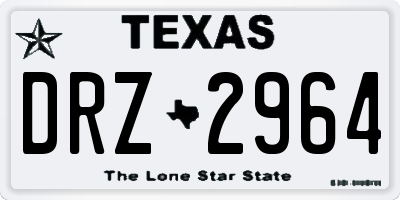 TX license plate DRZ2964