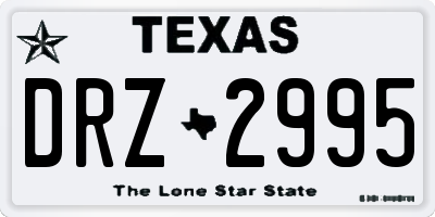 TX license plate DRZ2995