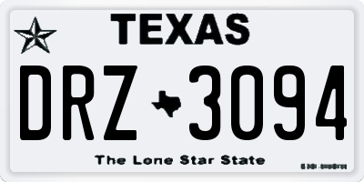 TX license plate DRZ3094