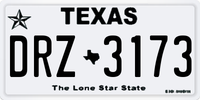 TX license plate DRZ3173