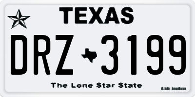 TX license plate DRZ3199