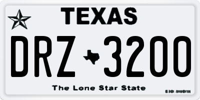 TX license plate DRZ3200