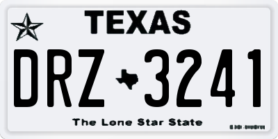 TX license plate DRZ3241