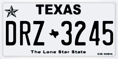 TX license plate DRZ3245