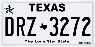 TX license plate DRZ3272