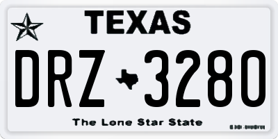 TX license plate DRZ3280