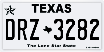TX license plate DRZ3282