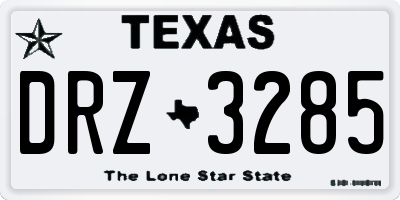 TX license plate DRZ3285