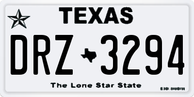 TX license plate DRZ3294