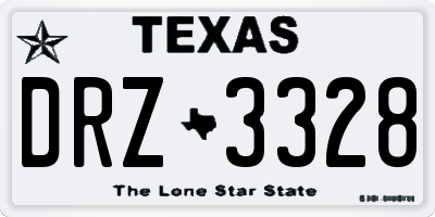 TX license plate DRZ3328