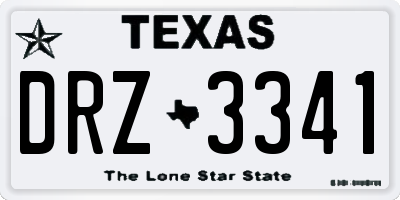 TX license plate DRZ3341