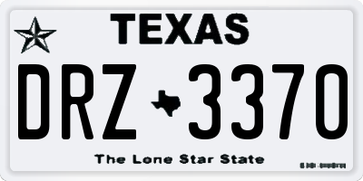 TX license plate DRZ3370