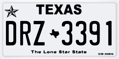TX license plate DRZ3391
