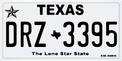 TX license plate DRZ3395