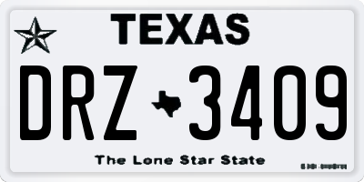 TX license plate DRZ3409