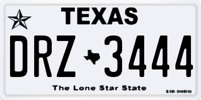 TX license plate DRZ3444