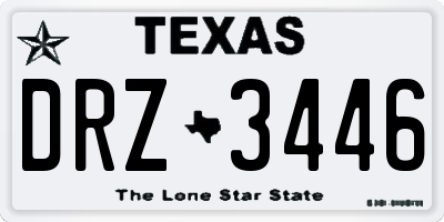 TX license plate DRZ3446