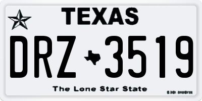 TX license plate DRZ3519