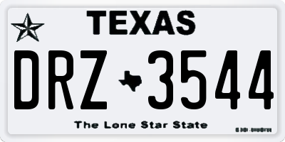 TX license plate DRZ3544