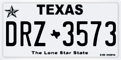 TX license plate DRZ3573
