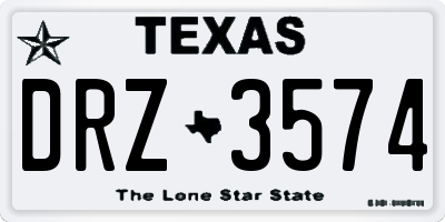 TX license plate DRZ3574