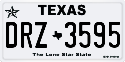 TX license plate DRZ3595