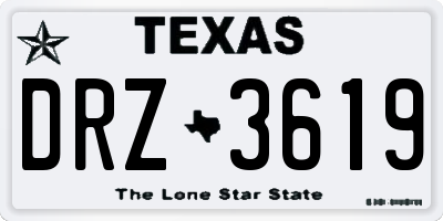 TX license plate DRZ3619