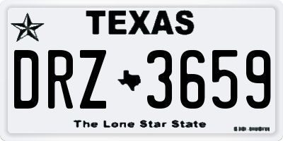 TX license plate DRZ3659