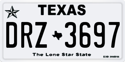 TX license plate DRZ3697