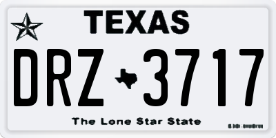 TX license plate DRZ3717