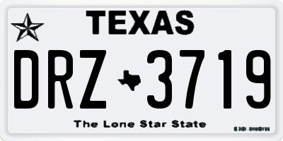 TX license plate DRZ3719