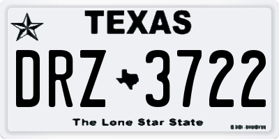 TX license plate DRZ3722