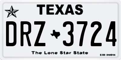 TX license plate DRZ3724