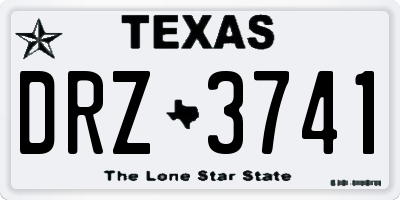 TX license plate DRZ3741