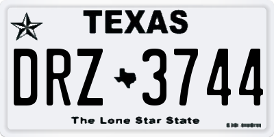 TX license plate DRZ3744