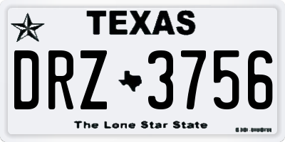 TX license plate DRZ3756