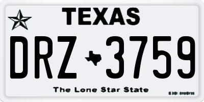 TX license plate DRZ3759